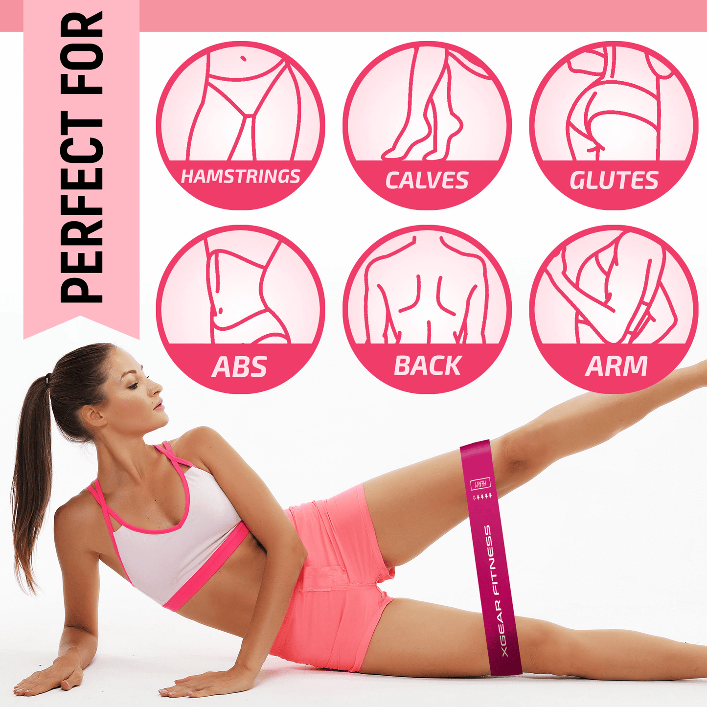 Ensemble de bandes de résistance XGear Fitness Loop de 5 avec sac de transport