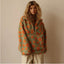 Winter Flowers Lambskin Sweatshirt with Big Pocket