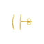 14k Yellow Gold Curve Climber Post Earrings