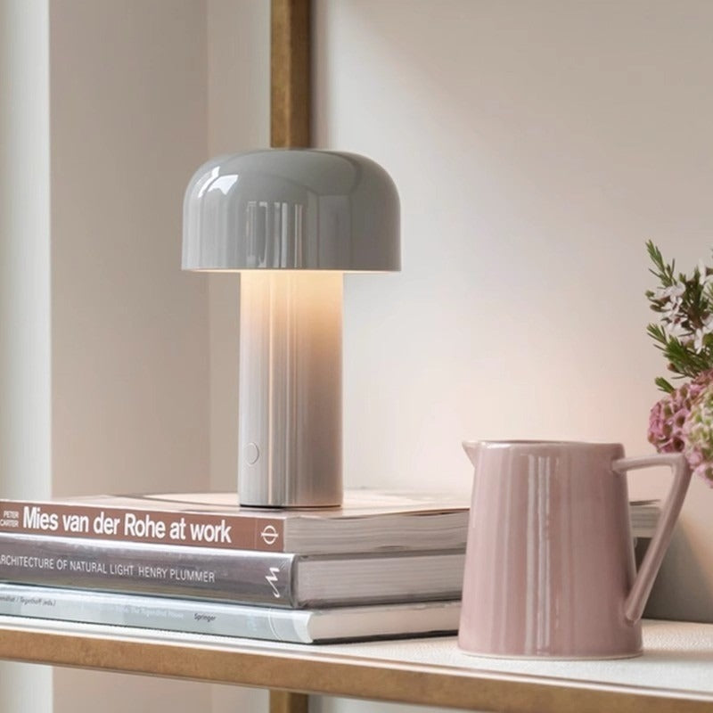 Light luxury mushroom bedside lamp creative bedroom atmosphere lamp USB charging small night lamp bar desk lamp - Korvel