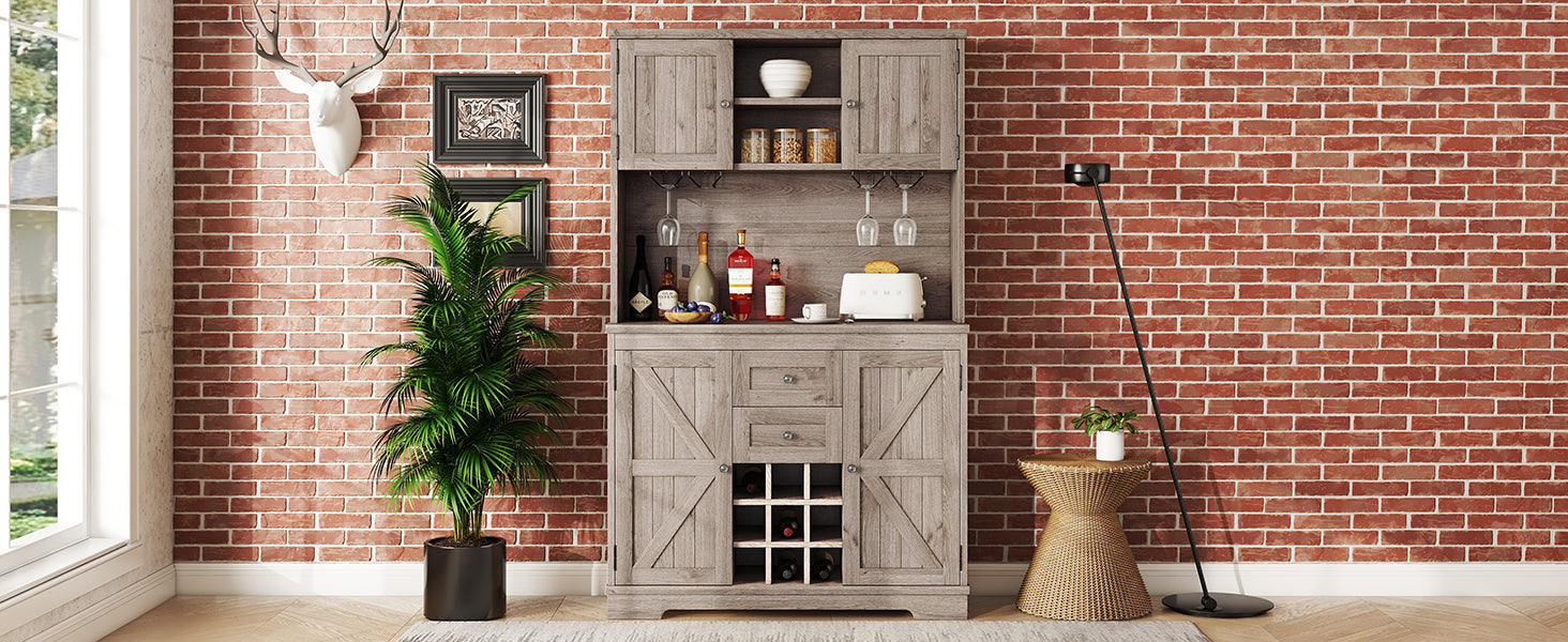 Coffee bar cabinets, kitchen cabinets with storage rooms, farmhouse wine cabinets with drawer racks and cabinets, dining cabinet - Korvel
