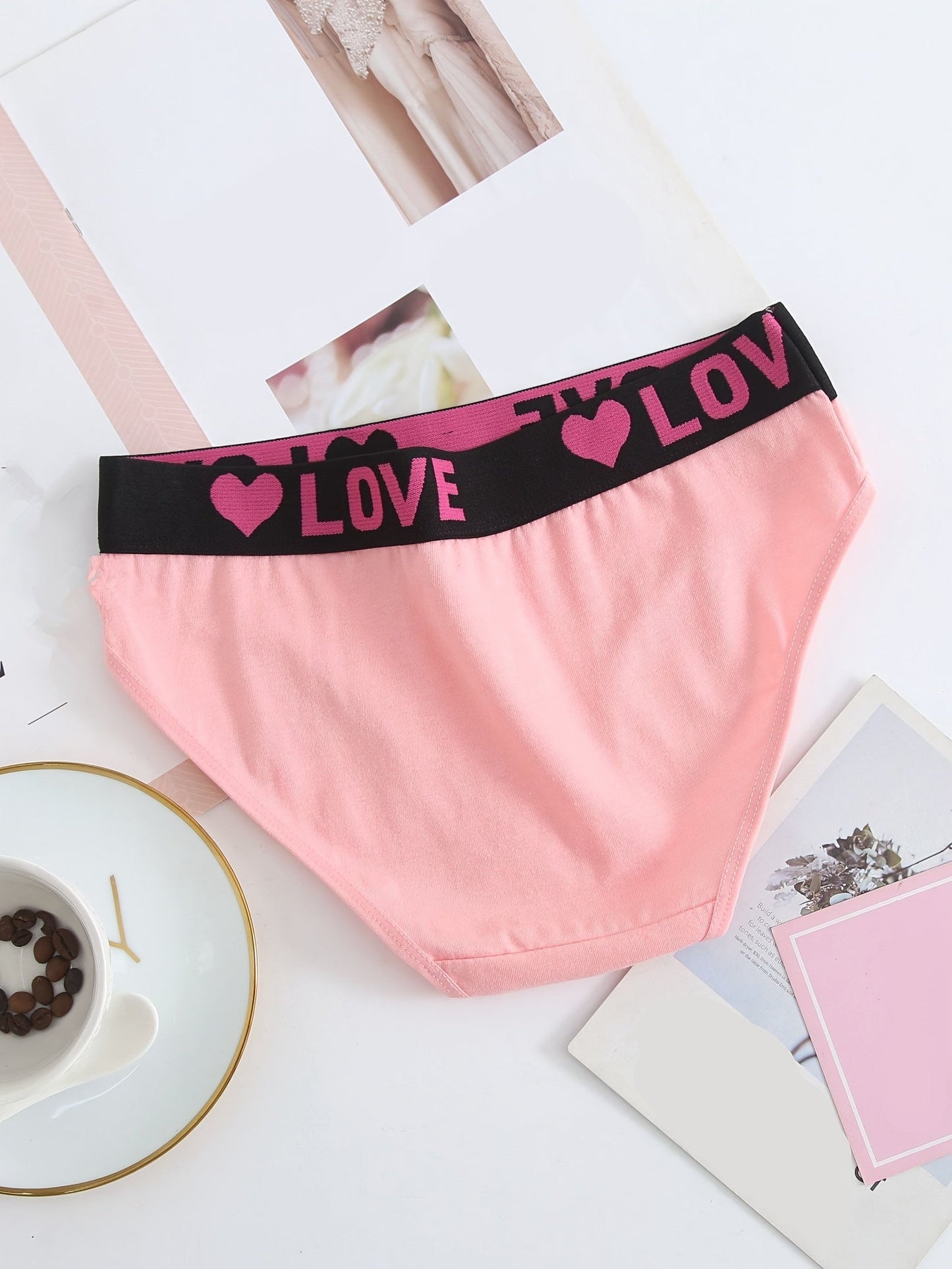 Vibrant 6-Pack Women's Seamless Bikini Briefs – Soft Cotton Underwear with Fun Alphabet Prints - Korvel