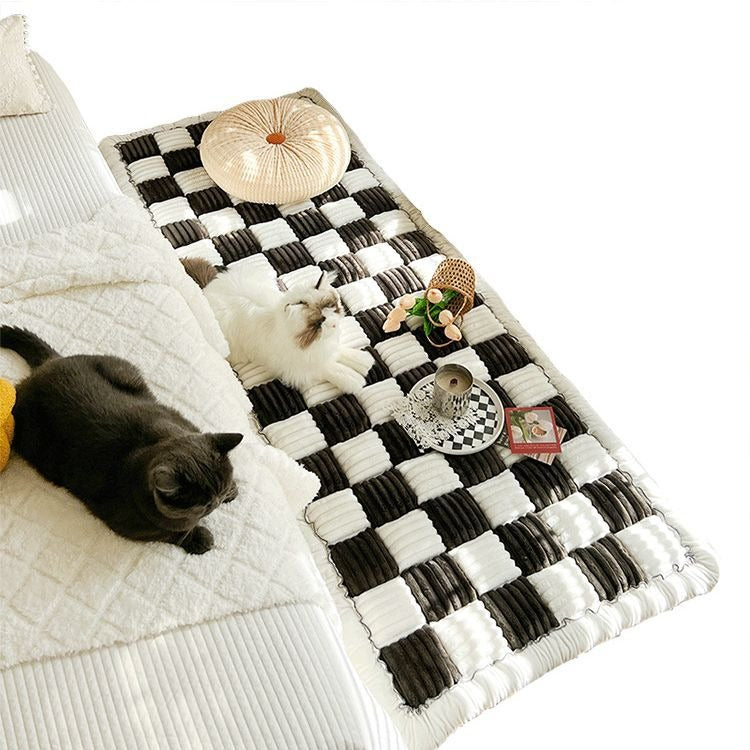 Autumn and winter plush bedside mat anti-skid chenille Mantou mat bedroom tatami sleeping carpet - Korvel
