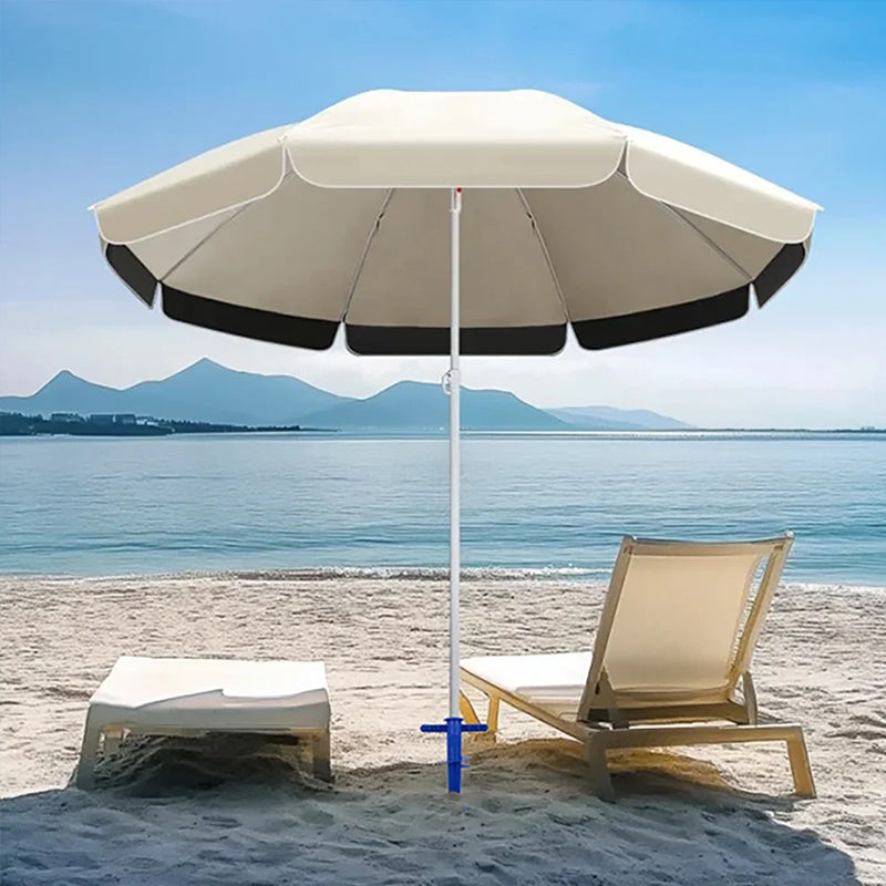 Plastic Adjustable Umbrella Base, Sun, Beach, Terrace, Sand, Ground Fixing Tools (Anchor Bracket, Spiral Tool, Tip Part), 1 Pc - Korvel