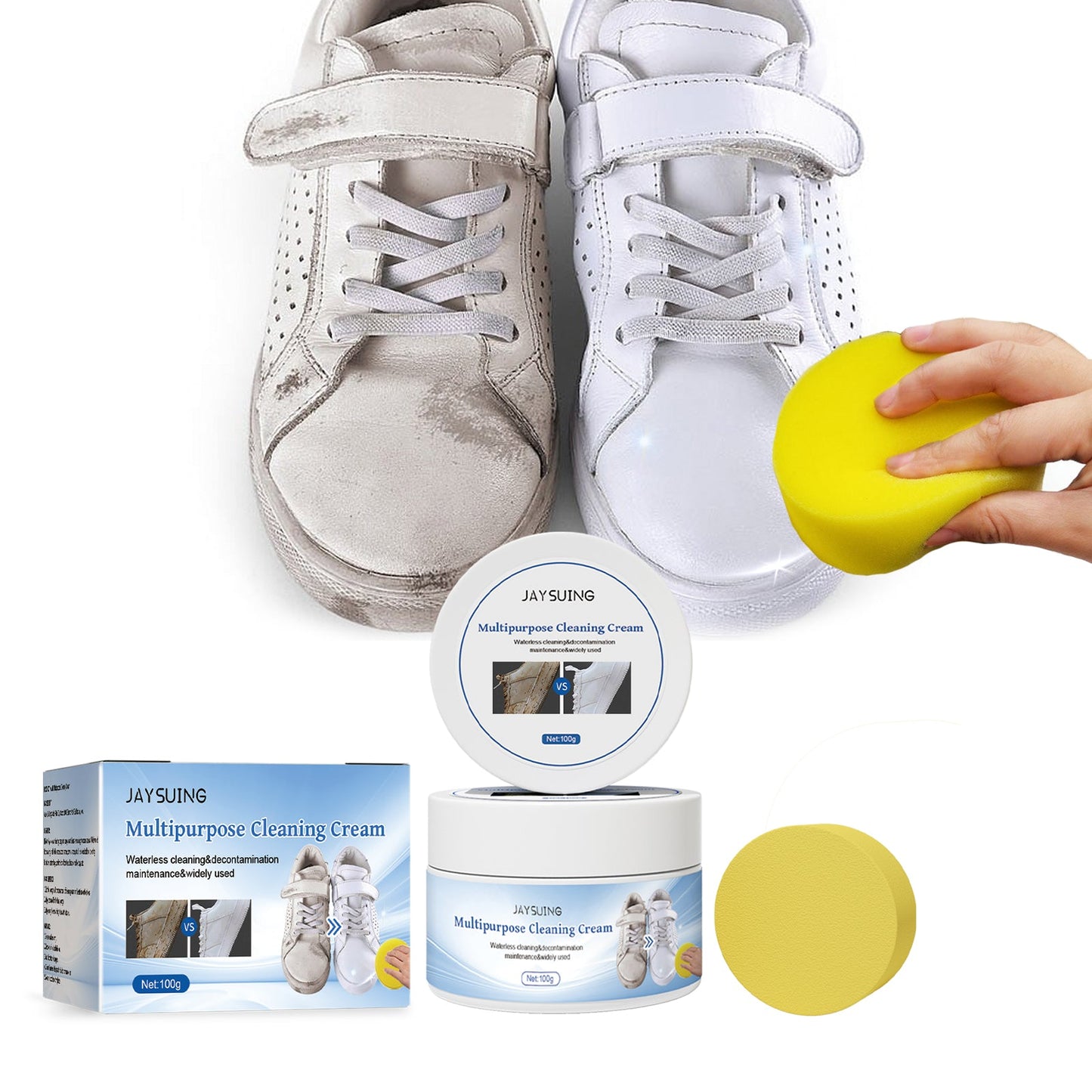 Premium Multi-Purpose Cleaning Cream for Shoes & Furniture