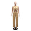 Round Neck Casual Sleeveless Sexy Top with Slim Long Pants Two-Piece Women's Set - Korvel