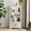 Elegant Lighted Curio Display Cabinet with Adjustable Shelves