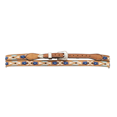Stylish Embroidered Leather Hat Band - Korvel