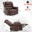 Fauteuil inclinable manuel en cuir respirant pour salon