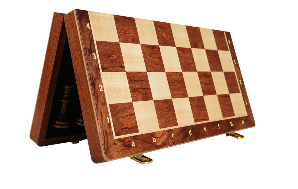 International Chess High end Solid Wood Set Large Children's Wooden Folding Chess Board Special for Western Chess Competition - Korvel