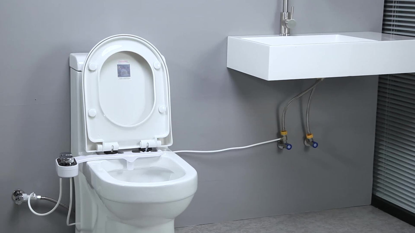 Smart Body Cleaner Unplugged Hot And Cold Water Simple Installation Hip Washing Double Nozzle Toilet Cover Plate - Korvel