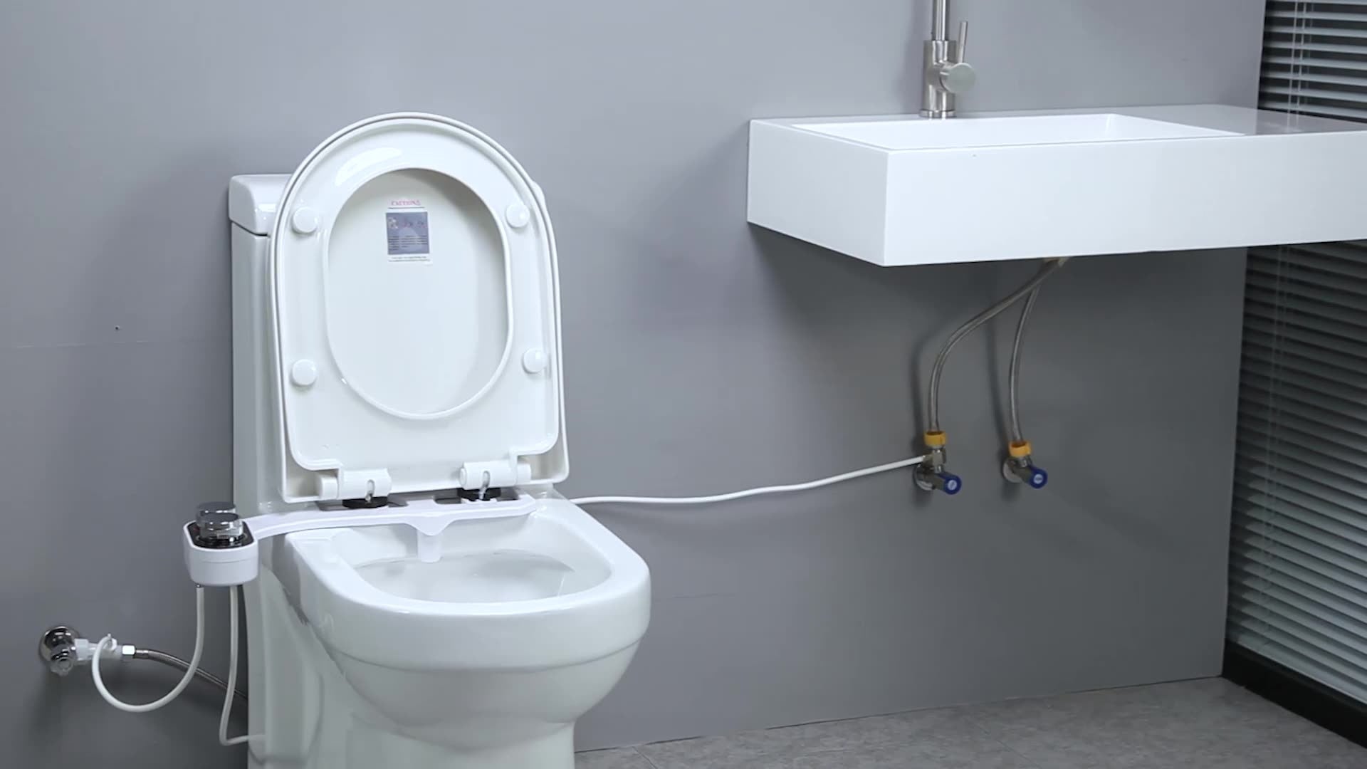 Smart Body Cleaner Unplugged Hot And Cold Water Simple Installation Hip Washing Double Nozzle Toilet Cover Plate - Korvel