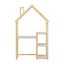 House-shaped Wooden writing Desk Kids study Table Bookshelf & Toy Storage Natural - Korvel