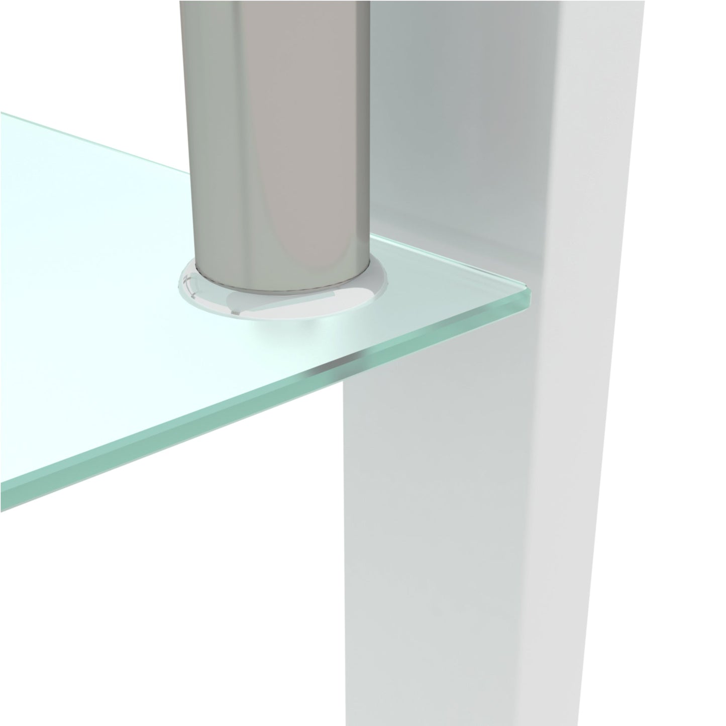 White Coffee Table Clear Coffee Table Modern Side Center Tables for Living Room Living Room Furniture - Korvel