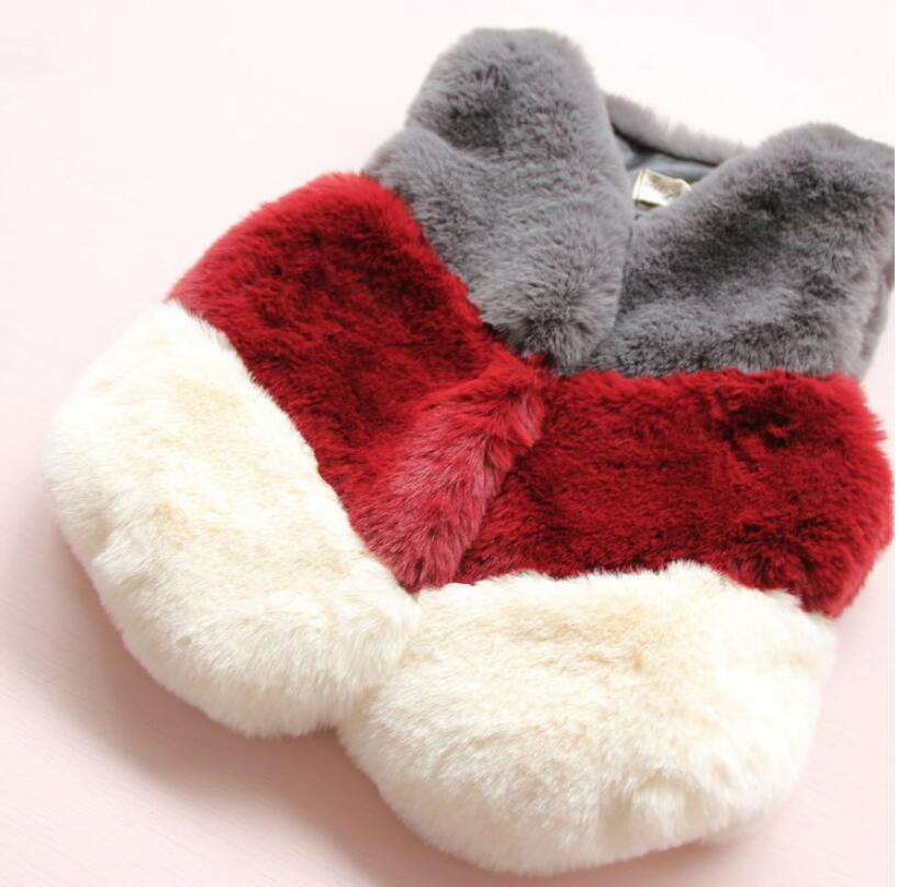 Melario Outerwear&Coats New autumn Winter Fashion Thick Warm Faux Fur Vest cute V-Neck Fur Patchwork Vest Girls clothes - Korvel
