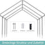 12 * 20 portable car tent garage with adjustable height from 9.5 feet to 11 feet, metal roof and side walls - Korvel