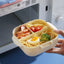 Microwaveable Portable Lunch Box with Compartments and Cutlery