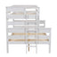 Wood Twin over Full Bunk Bed with Ladder White - Korvel
