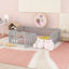 Full Size Gray Wood Daybed Frame with Fence