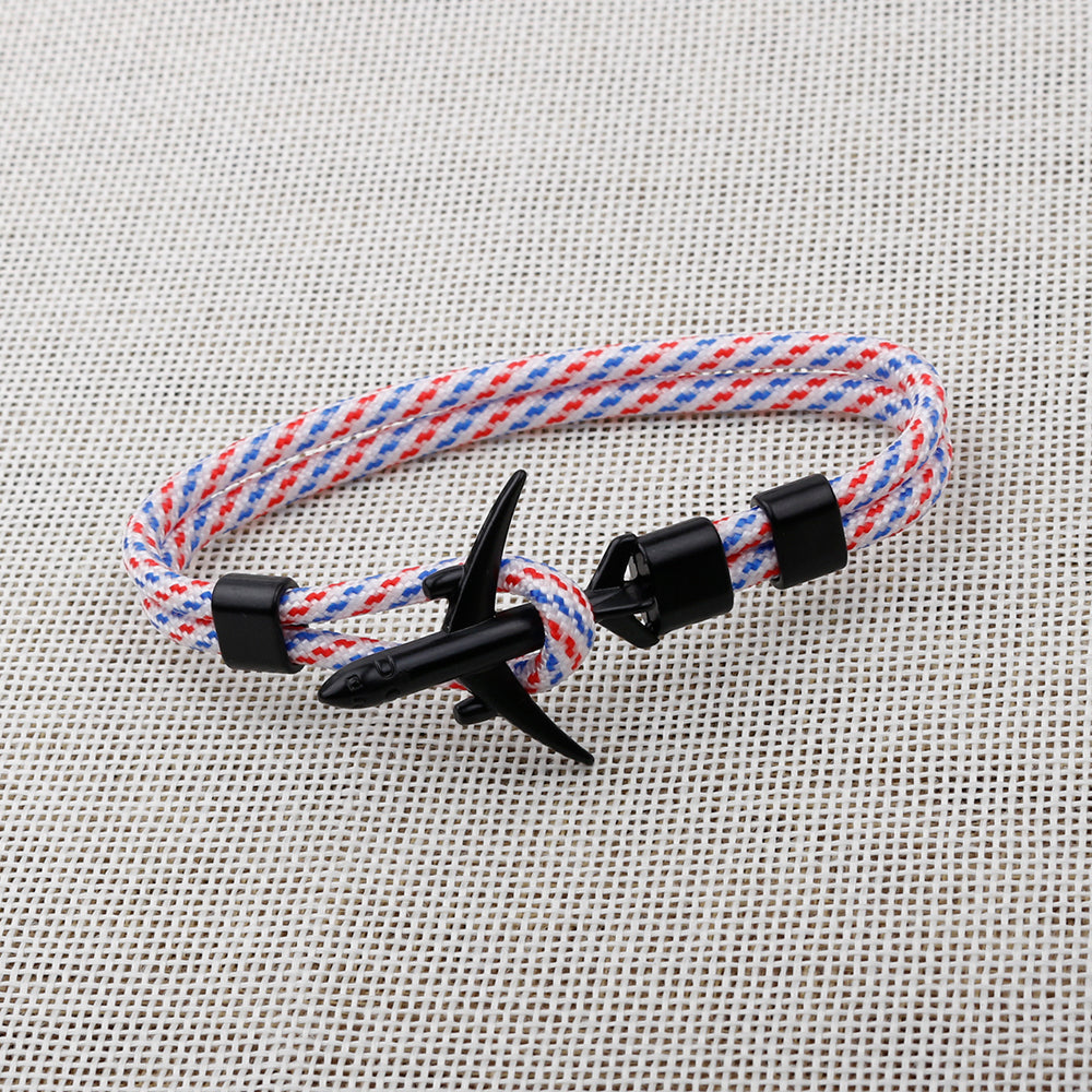 Pulsera de Ancla de Avión de Moda Moderna para Hombres y Mujeres