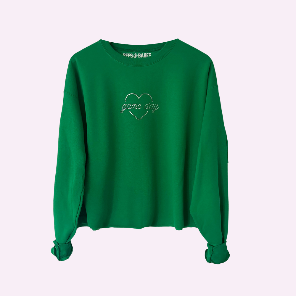 Sudadera Cortada con Brillantes para el Día del Juego