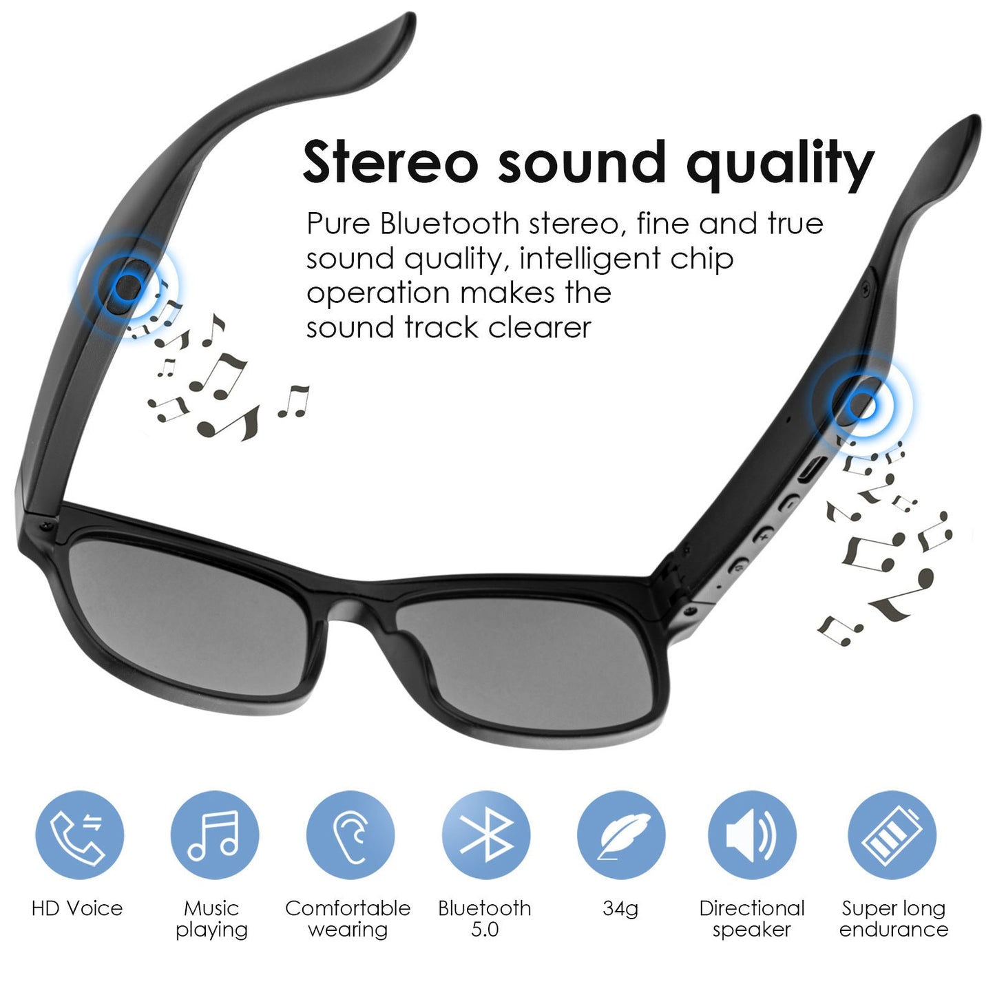 Polarized Music Sunglasses with Earphones