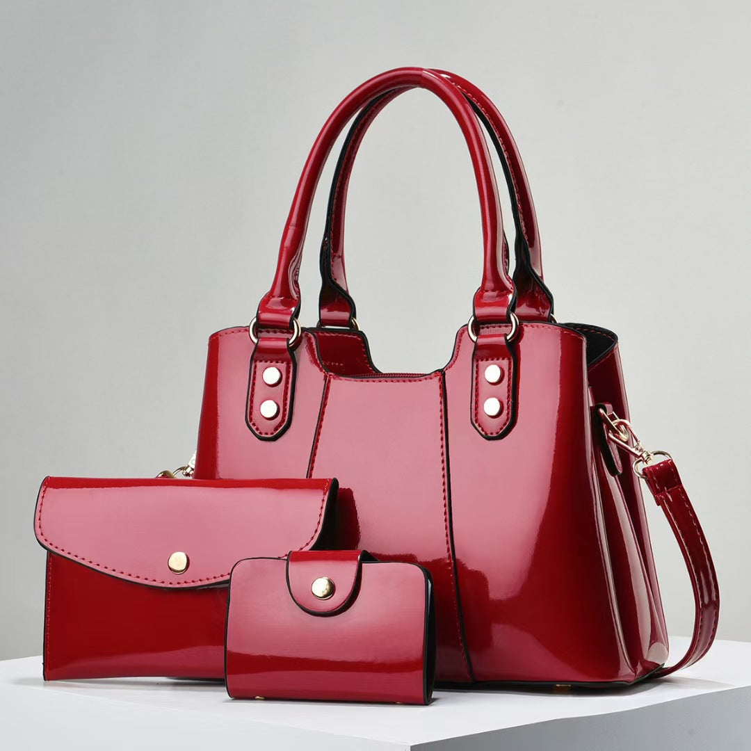 Elegant Three-Piece Mother-and-Child Crossbody Bag Set