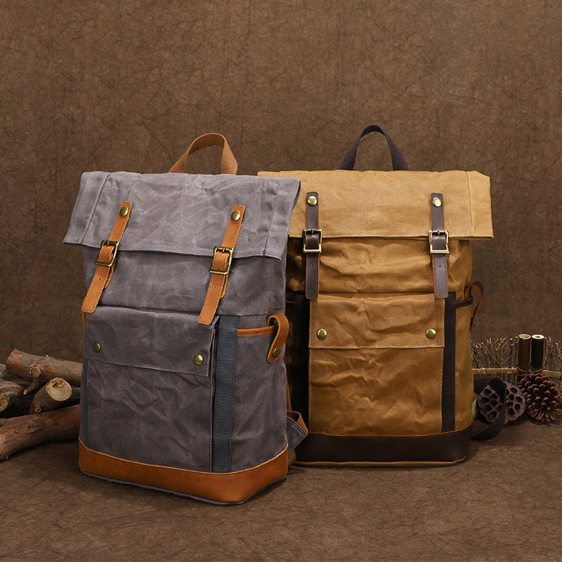 Premium Horse Leather Multifunctional Hiking Backpack