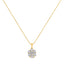 Collar con colgante de flor en diamantes de 2.00 Cttw en oro amarillo de 14K