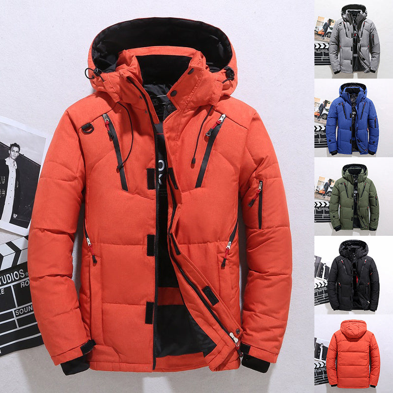 Men's Windproof Hooded Jacket for Outdoor Leisure