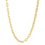 Collier en chaîne en papier clip en or jaune 14 carats avec dôme ovale