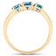 Bague de fiançailles en diamant bleu véritable de 1,03 carat en or jaune 14K