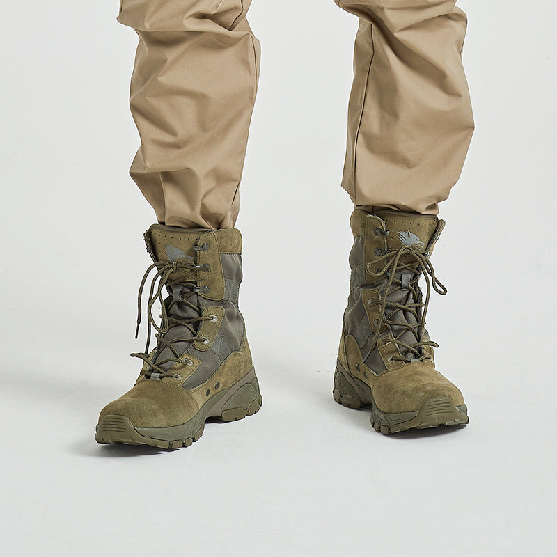 Bottes de combat désert pour hommes, hautes et d'extérieur