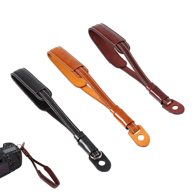 19cm PU Leather Camera Hand Strap For Nikon Fuji For Sony DSLR SLR Camera Wrist Strap - Korvel