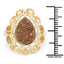 5.14 Carat Genuine Bronze Drusy and Citrine Sterling Silver Ring