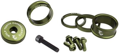 Wolf Tooth BlingKit: Headset Spacer Kit 15mm Olive