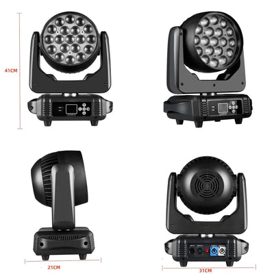 Projecteur à tête mobile LED RGBW 19x15W - Éclairage de scène DMX512