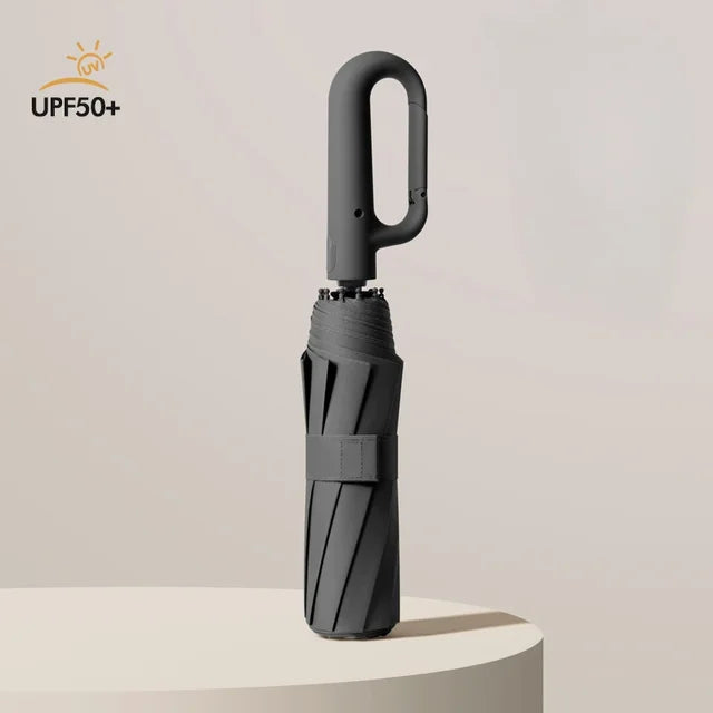 Men's and Women's Sunshade Umbrella Automatic Ring Umbrella Rain and Sun Protection UV Folding - Korvel