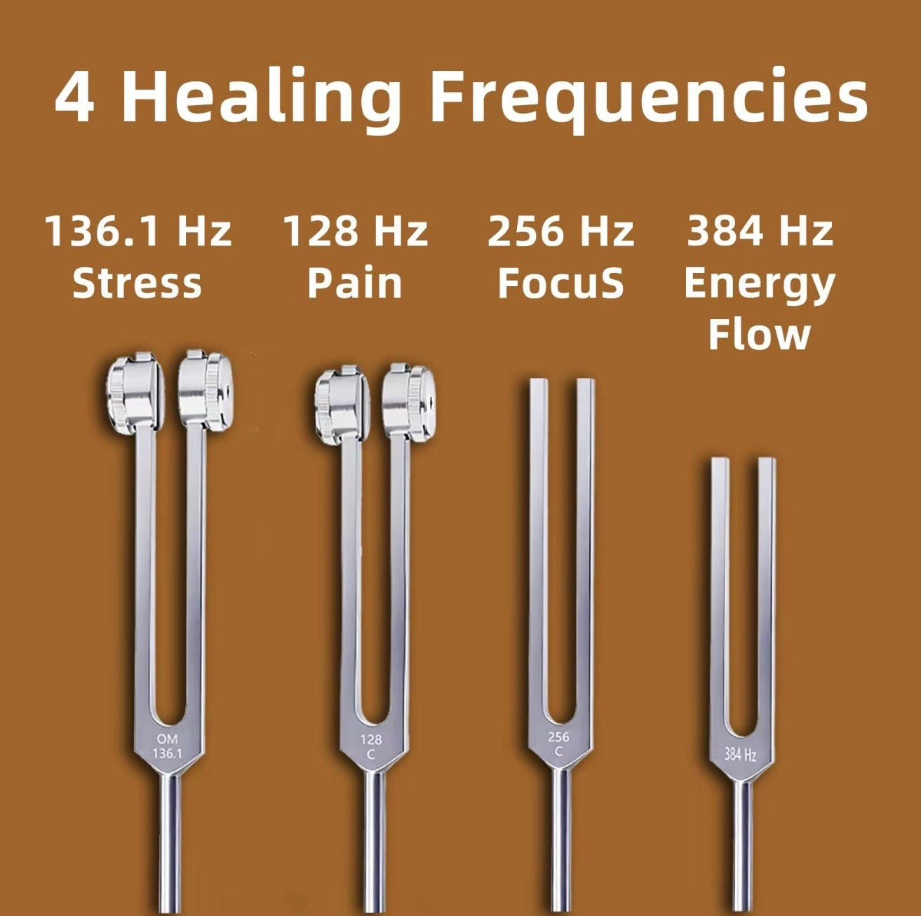 PureTone Tuning Fork Set for Relaxation and Sound Therapy