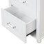 Tall bathroom storage cabinet with two drawers and adjustable shelves for independent storage - Korvel