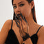 Bracelet à franges en diamant noir élégant pour femmes