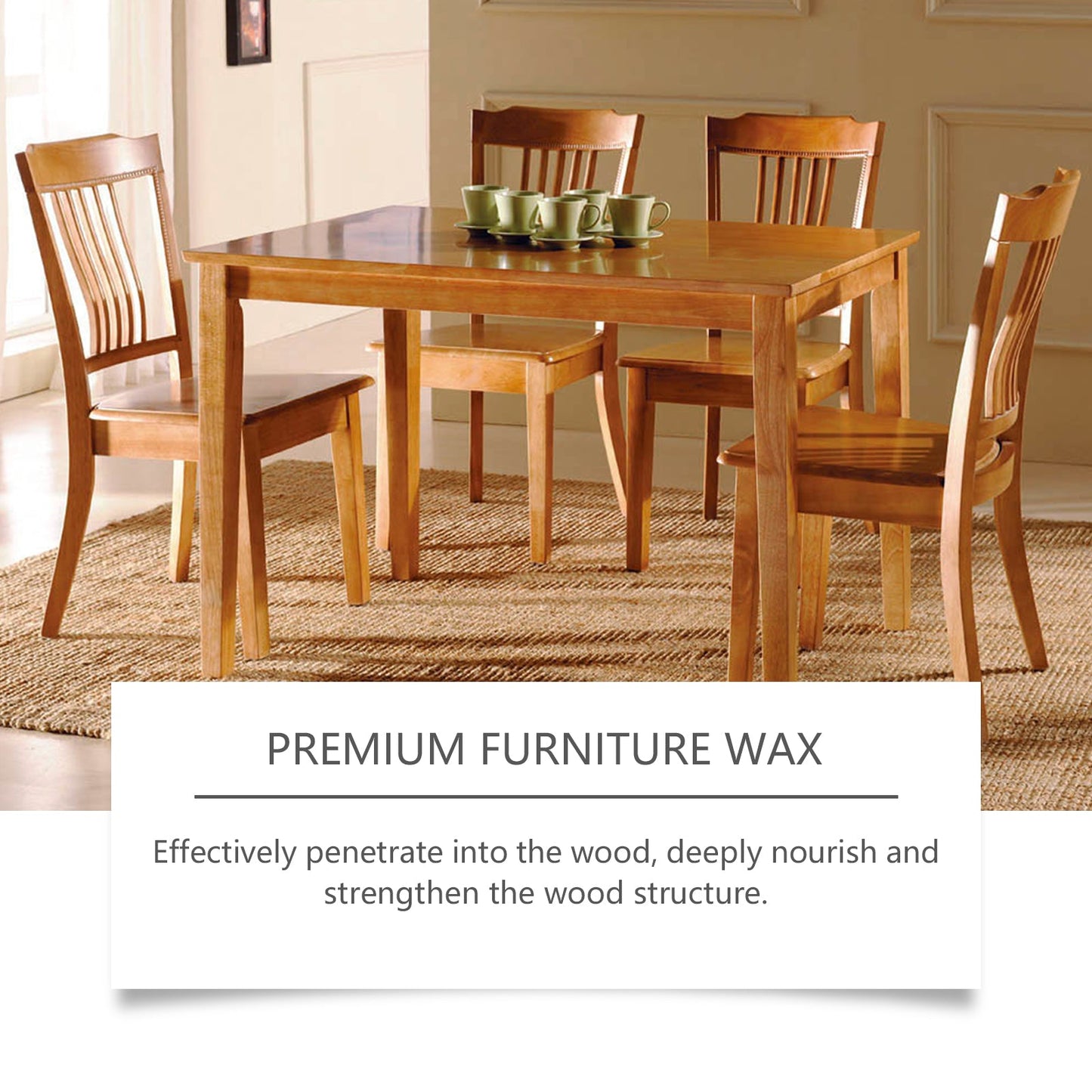 Furniture Care Beeswax Indoor Wood Table And Chair Furniture Shine Polishing Care Multi-Purpose Maintenance Wax - Korvel