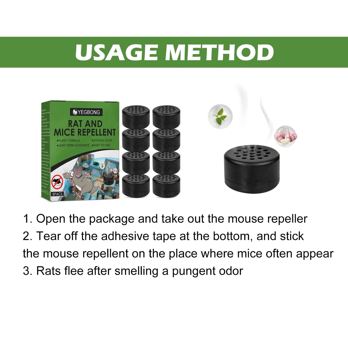 Pilule Répulsive Premium pour Rats pour Usage Domestique et Extérieur