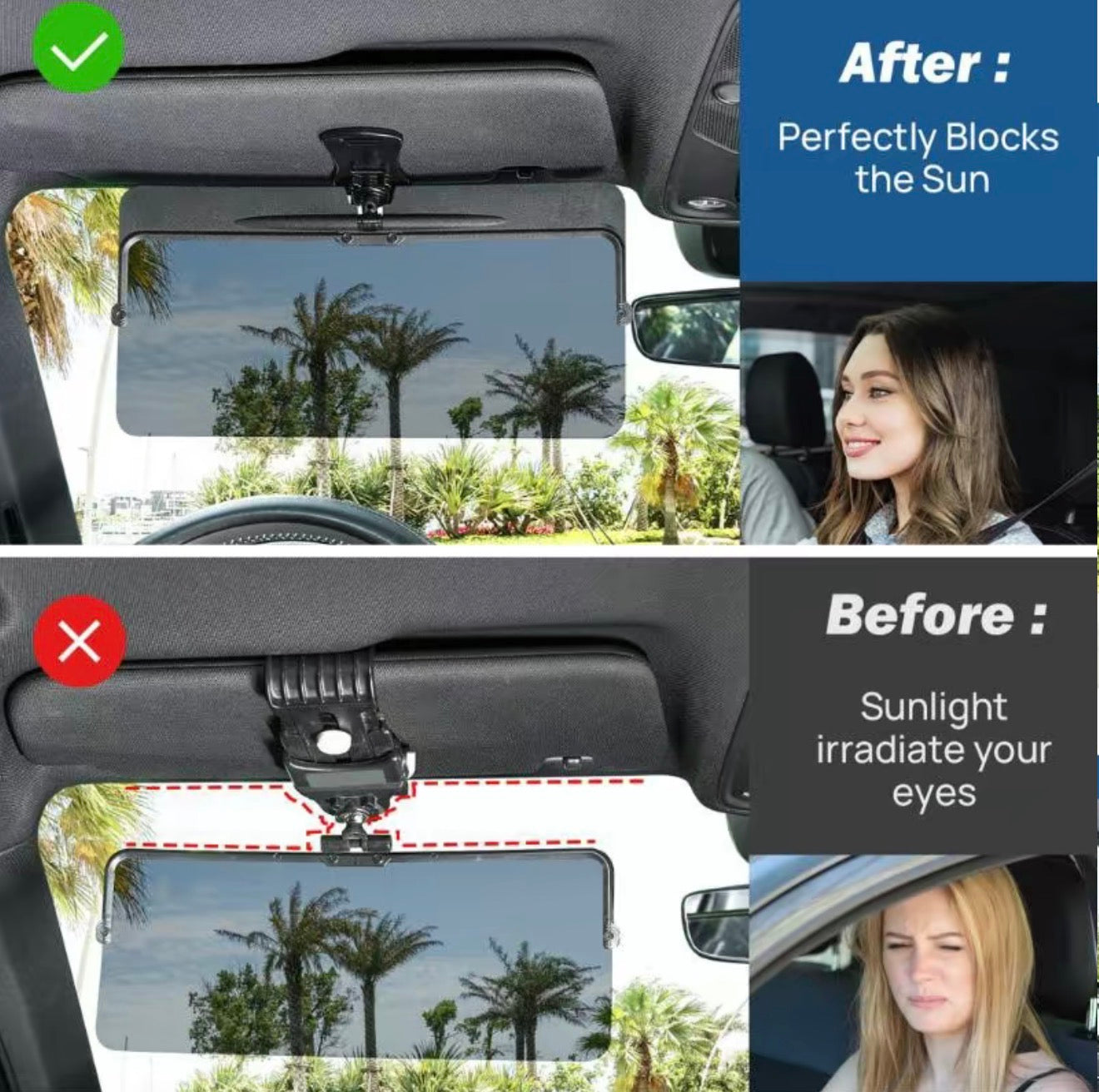Extensor de Visera GlareGuard para Mayor Comodidad al Conducir