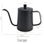 Household coffee hand brewing pot with narrow mouth and long mouth coffee pot with lid - Korvel