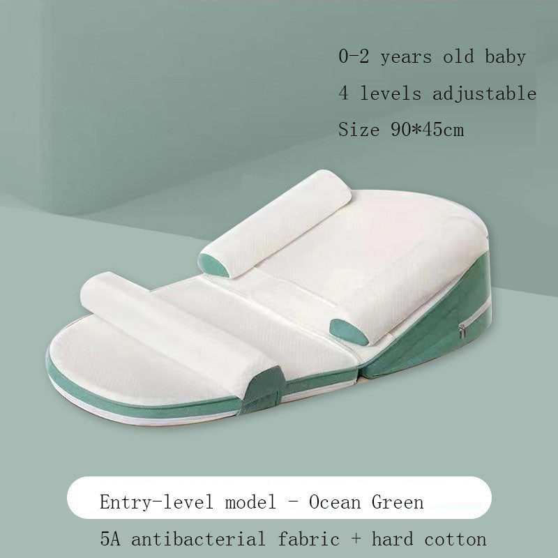 Baby anti-spitting up milk slope pillow anti-overflow choking milk baby pillow newborn slope pad - Korvel