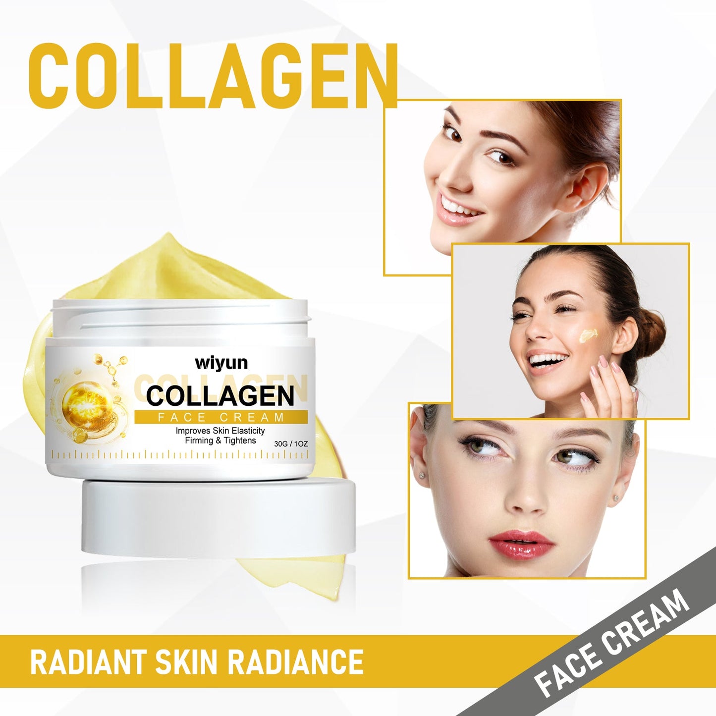 WIYUN Collagen Cream Face Firming Wrinkles, Fine Lines, Anti-Wrinkle, Anti-Aging Hydrating And Moisturizing Skin Cream - Korvel