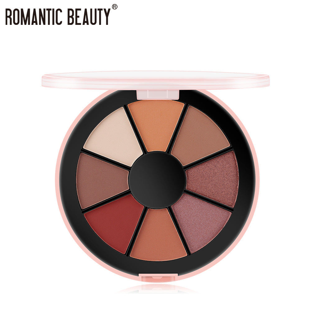 Romantic Beauty 8 Color Round Palette Eyeshadow Pearlescent Matte Eyeshadow Palette - Korvel