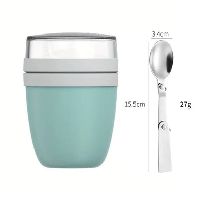 Portable Yogurt Cereal Cups with Lids for On-the-Go Meals