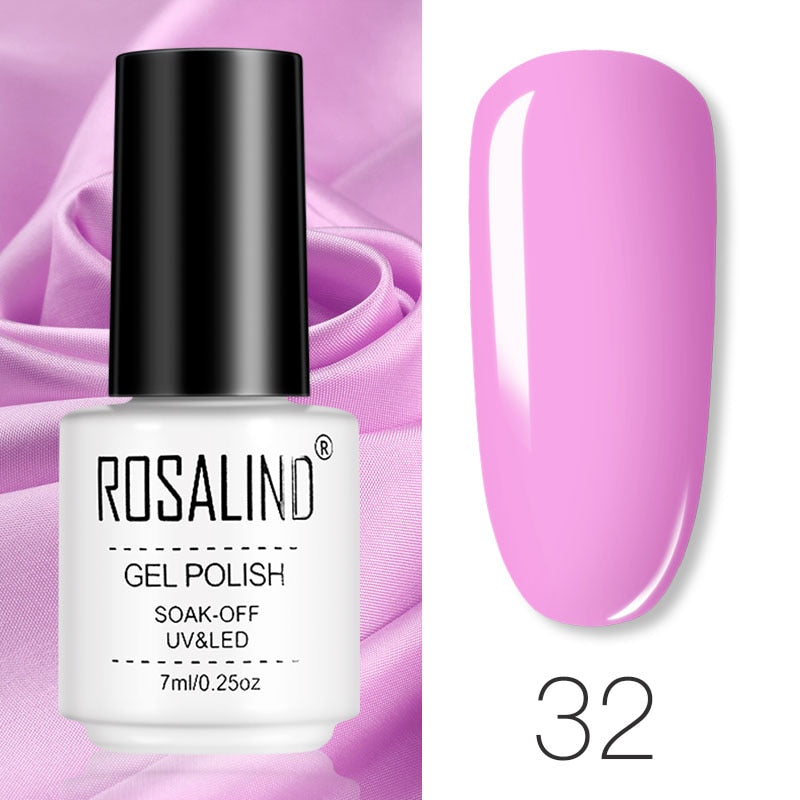ROSALIND Gel Polish Set Manicure for Nails Semi Permanent Vernis top coat UV LED Gel Varnish Soak Off Nail Art Gel Nail Polish - Korvel